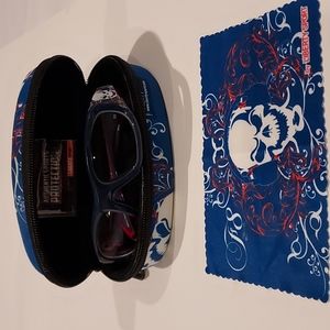 Like New Liberty Morpheus F8803 Protective Frames 125 Glasses W/ Case